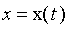 x = x(t)