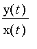 y(t)/x(t)