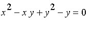 x^2-x*y+y^2-y = 0