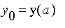 y[0] = y(a)