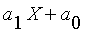 a[1]*X+a[0]